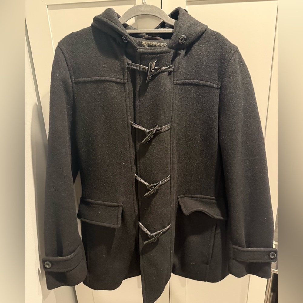 Uniqlo Men's Black Wool Toggle Coat sz. M